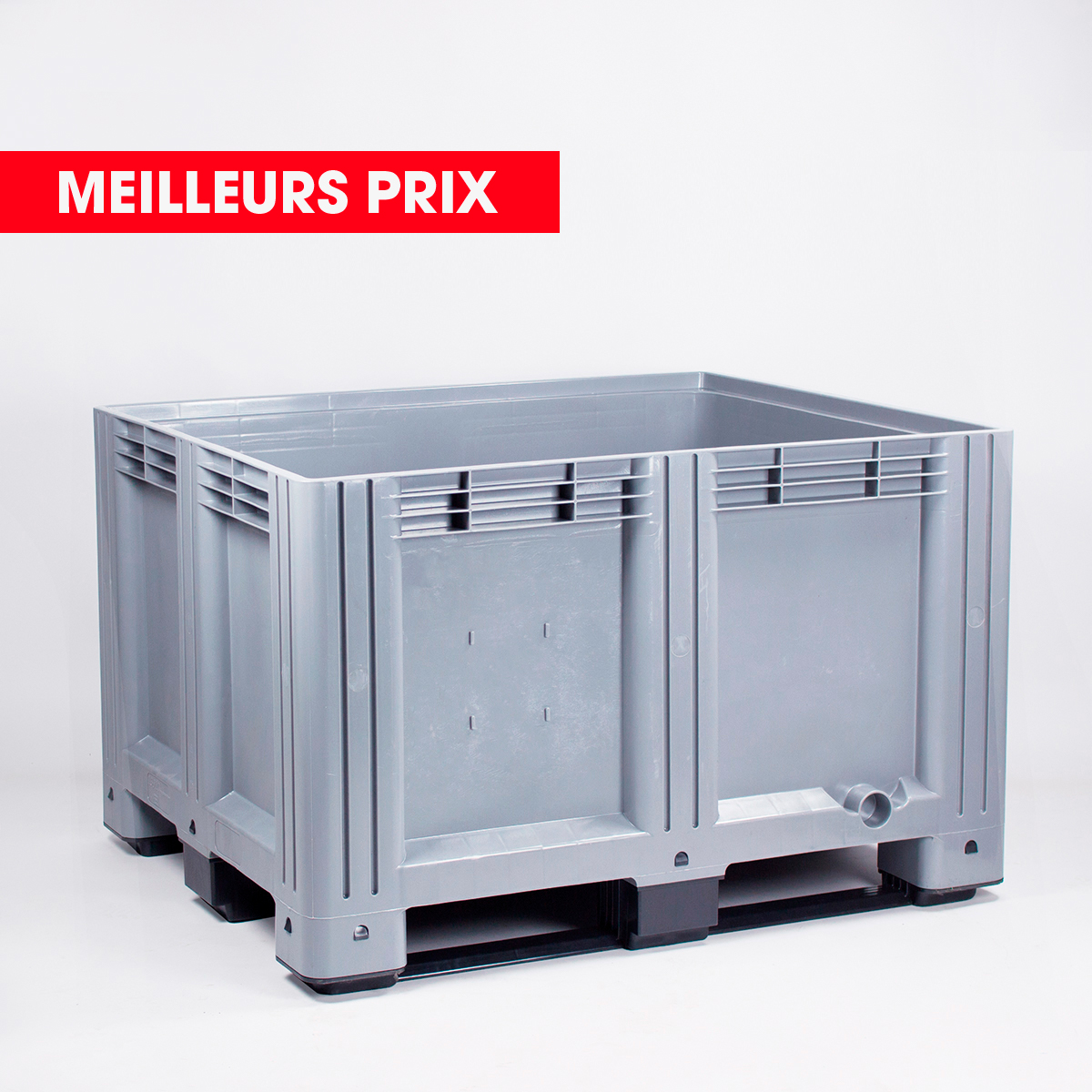 Caisse palette plastique ajourée 1020 x 640 H 580 médium 300 litres