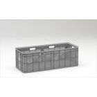 Bac plastique gerbable long ajouré 117x47x37 cm 180L