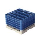 Dishwashing rack 500x500x300 mm large mesh for ø 112 mm goblets  (16 compartments)