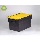 Distributionbin E-line Distribox black-yellow 600x400x365 mm, 63L