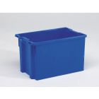 Bac plastique gerbable emboîtable norme Europe 60x40x35 cm 66L BLUE