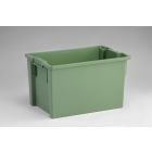 Bac plastique gerbable emboîtable norme Europe 60x40x35 cm 66L VERT