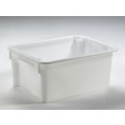 Bac plastique gerbable emboîtable hygiénique 110L 80x60x33 BLANC