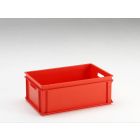 Bac plastique gerbable norme Europe alimentaire 60x40x22 cm, 40L, rouge