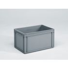 Bac plastique gerbable norme Europe alimentaire 60x40x33 cm, 60L, GRIS