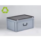 Mallette plastique gerbable 60x40x34 cm 60L, en PP recyclé