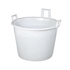 Baquet plastique rond alimentaire étanche 75L BLANC