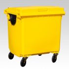 Conteneur à déchets 4 roues 1000L JAUNE