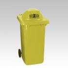 Conteneur à déchets tri sélectif 240L JAUNE avec 2 ouvertures