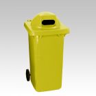 Conteneur à déchets tri sélectif 240L JAUNE avec ouverture ovale