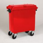 Conteneur à déchets 4 roues 770L ROUGE