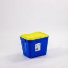 Fût plastique pour déchets hospitaliers DASRI 30L, BLEU/JAUNE