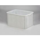 Bac plastique gerbable alimentaire hygiénique 66x45x41 cm 96L BLANC