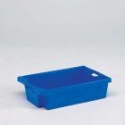 Bac plastique gerbable emboîtable norme Europe 25L 60x40x15 blue