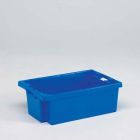 Bac plastique gerbable emboîtable norme Europe 35L 60x40x20 BLEU