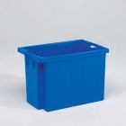 Bac plastique gerbable emboîtable norme Europe 70L 60x40x40 BLEU