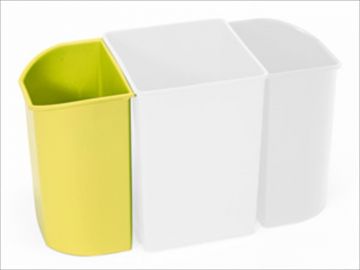 Corbeille tri sélectif 6 litres 217x155x290 mm JAUNE