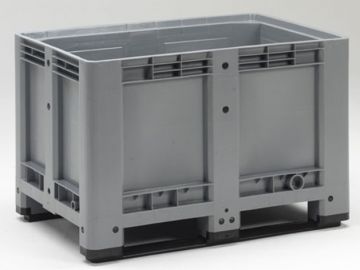 Kunststoff Palettenbox auf 2 Kufen, 120x80x78cm, 475 Liter, grau (pro Stück)
