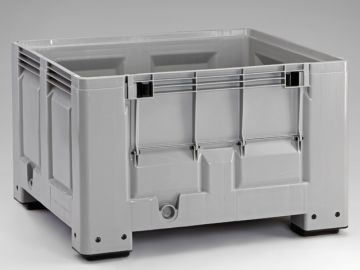 Palettenbox 670 Liter, 1200x1000x760 mm auf 4 Füßen mit Tür in der Seite (pro Stück)