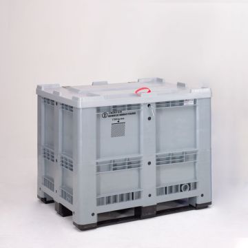 UN-Palettenbox 610 Ltr,3 Kufen,grau (pro Stück)