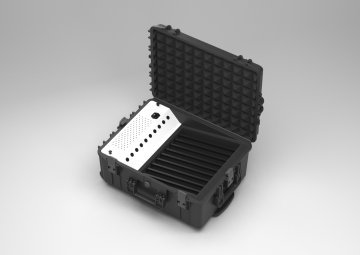Valise de chargement et de synchronisation 604x473x283 mm avec séparateurs pour 10 tablettes