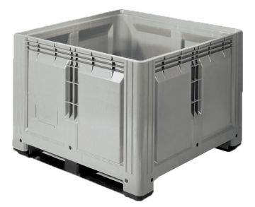 Palettenbox 1200x1200x870 mm 2 Kufen, Farbe Grau (pro Stück)