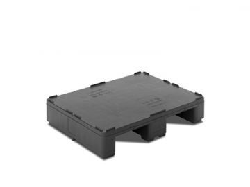 Kunststoff Hygienepalette 3 Kufen, Geschlossen Oberdeck, 800x600x160mm (pro Stück)