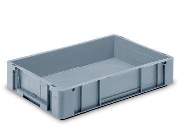 Eurotec Stapelbehälter 600x400x120 mm, 21 Liter, hellgrau
