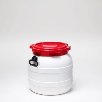 Kunststofffass 42 Liter, ø410x418 mm mit Griffen, weiss (pro Stück)
