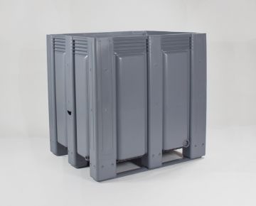 Palettenbox 1120 Liter,3 Kufen,grau (pro Stück)