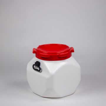 Baril plastique étanche alimentaire carré 40L