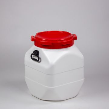 Baril plastique étanche alimentaire carré 50L