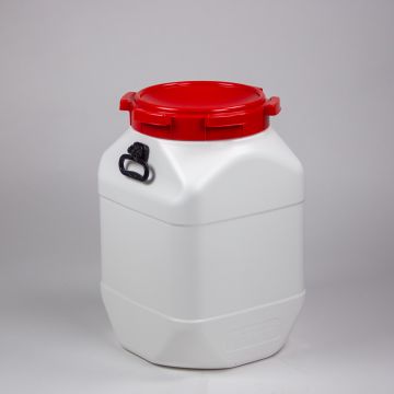 Baril plastique étanche alimentaire carré 66L