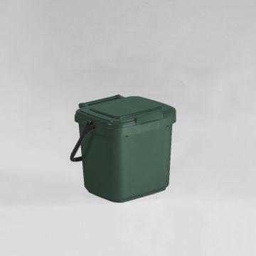 Abfallbehälter, 250x205x205mm, 5 Ltr, mit kunststoff Trägegriff, Grün (pro Stück)