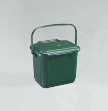 Abfallbehälter, 252x229x234mm, 7 Ltr, mit kunststoff Trägegriff, Grün (pro Stück)