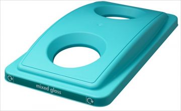 Couvercle de tri verre pour poubelle Ecosort BLEU