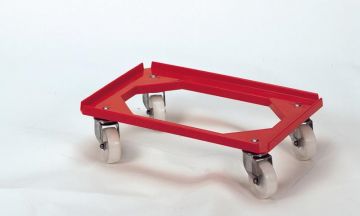 Kunststoffuntersetzwagen 600x400, rot (pro Stück)