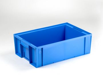 Stapelbehälter 528x348x170 mm, 25 Liter, mit Muschelgriffen, blau