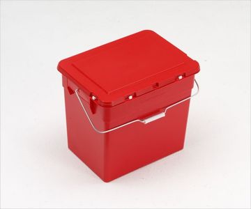 Kunststoffumweltbox 40x31x36cm, 30 Liter, mit Scharnierdeckel, rot (pro Stück)