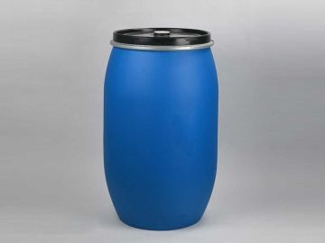 Fût plastique 220 litres occasion BLEU très bon état