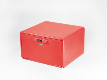 Top case pizza vélo ou scooter 85 litres 57x55x33 cm ROUGE