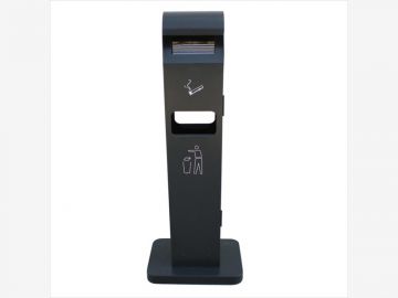 Aschersäule mit Abfalleimer, 104x40x26cm, 2l, grau (pro Stück)