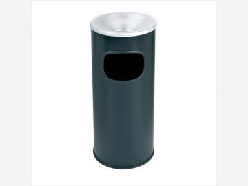 runde Aschersäule mit Abfalleimer, ø25x65cm, 30 Liter, schwarz (pro Stück)