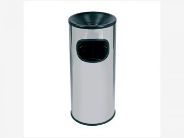 Poubelle cendrier 30 litres ø25x65cm INOX MIROIR