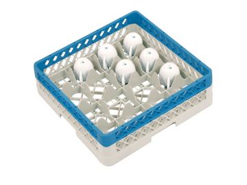 Geschirrspülkorb 500x500x100mm große Maschen für ø 112 mm Bechergläser (16 Stück) (pro Stück)