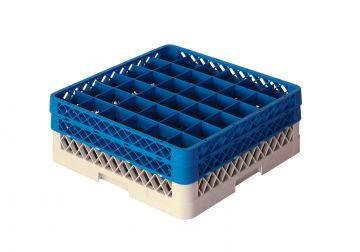 Panier lave vaisselle 500x500x180 mm pour 36 verres à pied ø74 mm