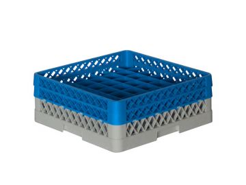 Panier lave vaisselle professionnel 500x500x180 mm pour 49 verres ø63 mm