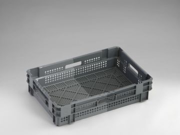 Drehstapelbehälter 600x400x140 mm, 28 Liter, völlig perforiert