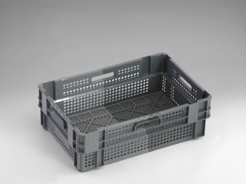 Drehstapelbehälter 600x400x190 mm, 38 Liter, völlig perforiert