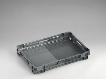 Drehstapelbehälter 600x400x90 mm, 17 Liter, mit perforierte Wände